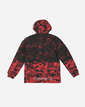 Load image into Gallery viewer, Seeing Red x Together We&#39;ll Rise Red Men&#39;s Windbreaker
