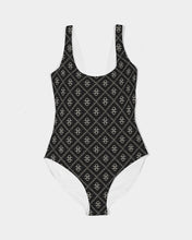 Load image into Gallery viewer, Corazon Co Monogram print Women&#39;s One-Piece Swimsuit
